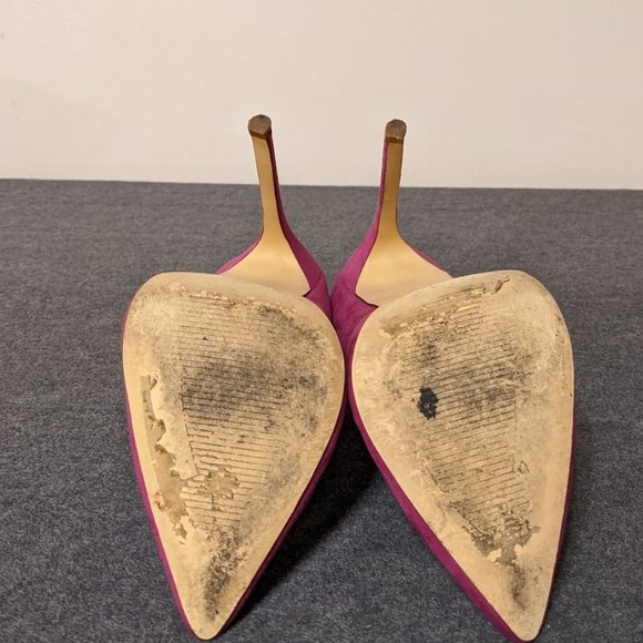 Liliana Pink Suede Pump Heels - Picture 3 of 8